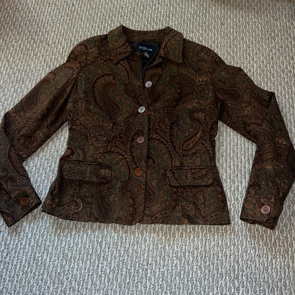 Brown Paisley Print Jacket